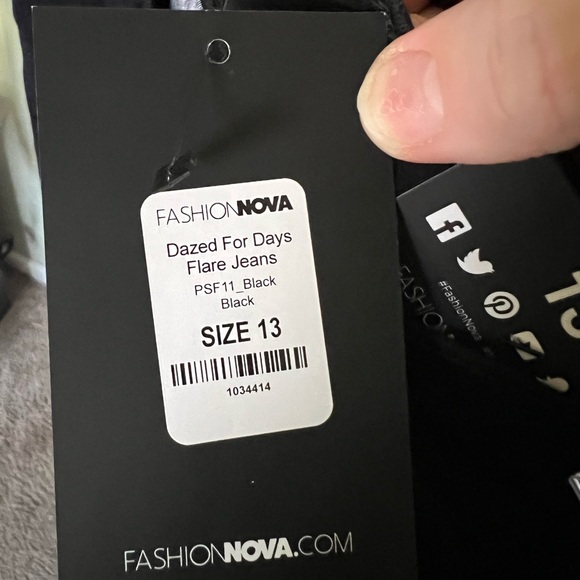 Fashion Nova Distressed Flare Jean - Picture 3 of 3